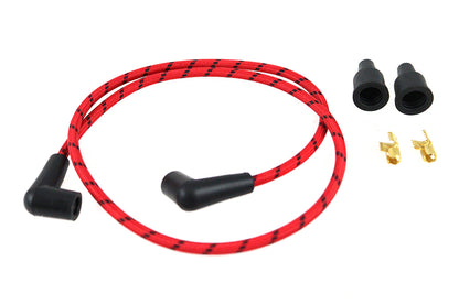 Volt Tech Universal Braided Wire Kit 7mm - 37 inch Spark Plug Wire Set with Boots and Terminals