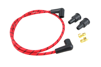 Volt Tech Universal Braided Wire Kit 7mm - 37 inch Spark Plug Wire Set with Boots and Terminals