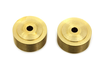Volt Tech Brass Spark Plug Cool Fin Set for Harley Davidson FL and EL Models