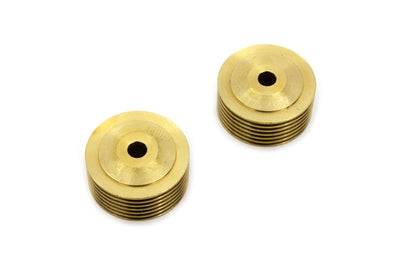 Volt Tech Brass Spark Plug Cool Fin Set for Harley Davidson FL and EL Models