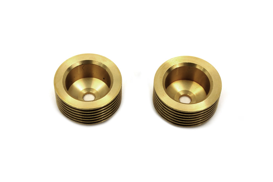 Volt Tech Brass Spark Plug Cool Fin Set for Harley Davidson FL and EL Models