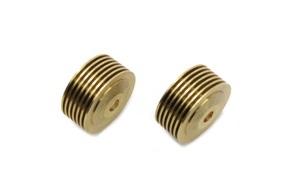Volt Tech Brass Spark Plug Cool Fin Set for Harley Davidson FL and EL Models
