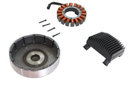 Volt Tech Alternator Charging System Kit 50 Amp for Harley Davidson FXD (Part CE-85T) by Volt Tech