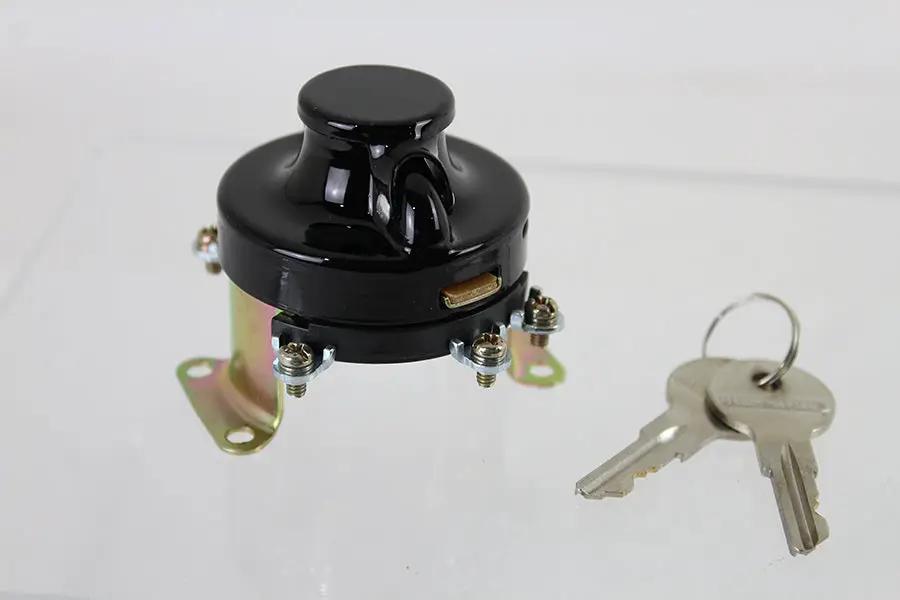 Volt Tech Black Ignition Switch with 5 Terminals for Harley Davidson EL 1936-1945 by Volt Tech
