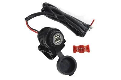 V-Twin USB Power Supply Port for Motorcycles - Waterproof Handlebar Mount with USB Charging Capability by V-Twin
