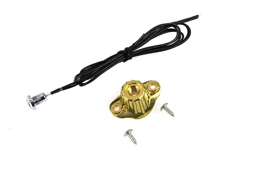 Volt Tech Old School Single Switch Kit with Brass Finish and Stainless Steel Push Button - Part 63627A by Volt Tech