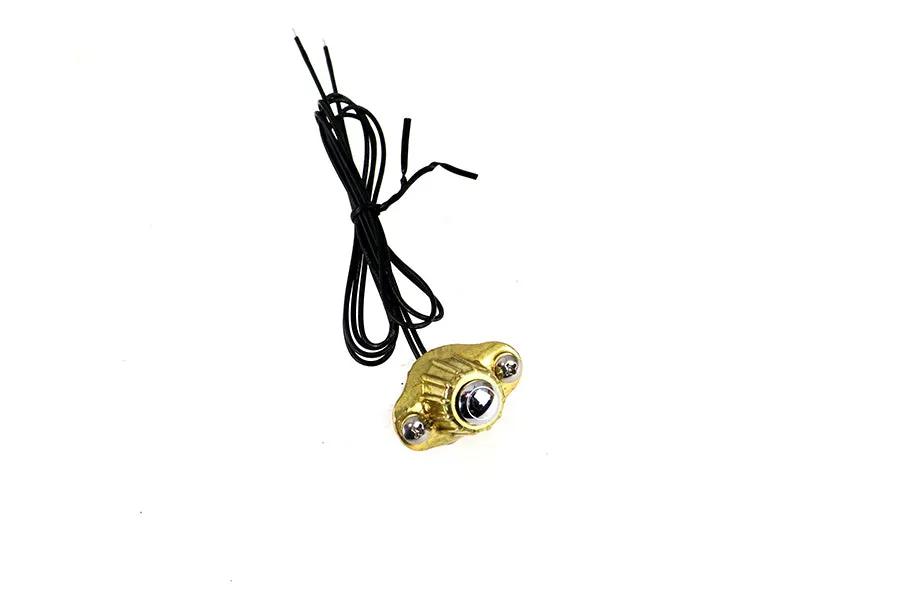 Volt Tech Old School Single Switch Kit with Brass Finish and Stainless Steel Push Button - Part 63627A by Volt Tech