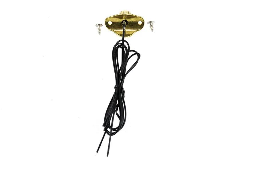 Volt Tech Old School Single Switch Kit with Brass Finish and Stainless Steel Push Button - Part 63627A by Volt Tech