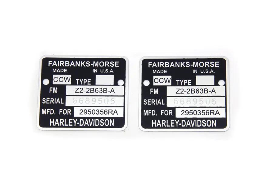Volt Tech Part 77206 Magneto Name Tag Set for Harley Davidson XLCH by Volt Tech