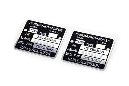 Volt Tech Part 77206 Magneto Name Tag Set for Harley Davidson XLCH by Volt Tech