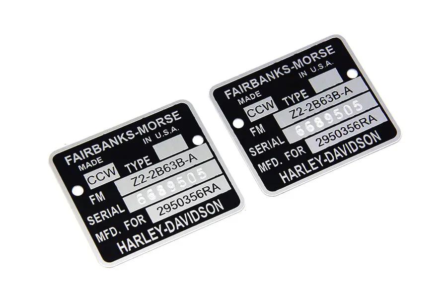 Volt Tech Part 77206 Magneto Name Tag Set for Harley Davidson XLCH by Volt Tech