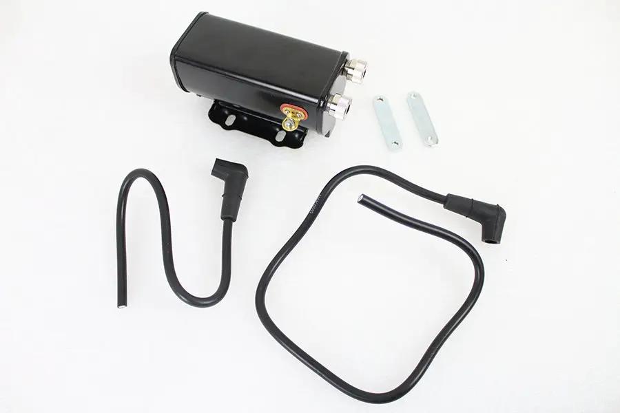 V-Twin Replica Black 6 Volt Coil 1.5 Ohms for Harley Davidson EL Models by V-Twin