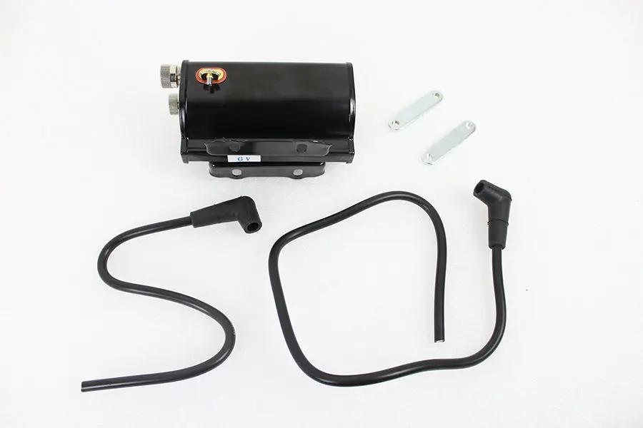 V-Twin Replica Black 6 Volt Coil 1.5 Ohms for Harley Davidson EL Models by V-Twin