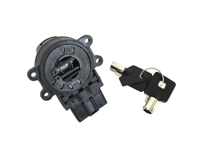 Volt Tech Black Ignition Switch with Chrome Skull for Harley Davidson FXST by Volt Tech