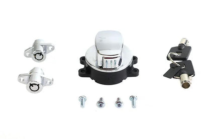 Volt Tech Side Hinge Ignition Switch and Saddlebag Lock Kit for Harley Davidson FLHR (Chrome Finish) - Part 78403 by Volt Tech