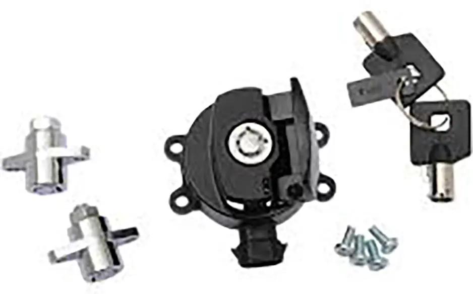 Volt Tech Side Hinge Ignition Switch and Saddlebag Lock Kit for Harley Davidson FLHR (Black Finish) by Volt Tech