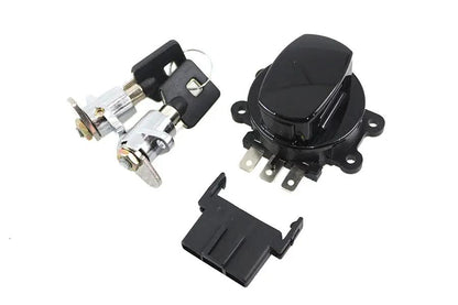 Volt Tech Side Hinge Ignition Switch and Saddlebag Lock Kit for Harley Davidson FLHR (Black Finish) by Volt Tech