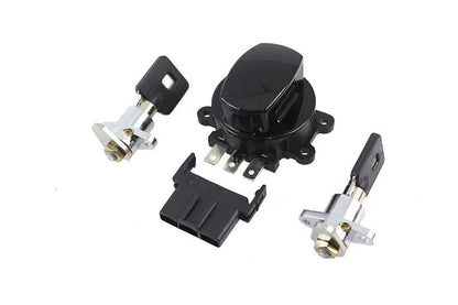 Volt Tech Side Hinge Ignition Switch and Saddlebag Lock Kit for Harley Davidson FLHR (Black Finish) by Volt Tech