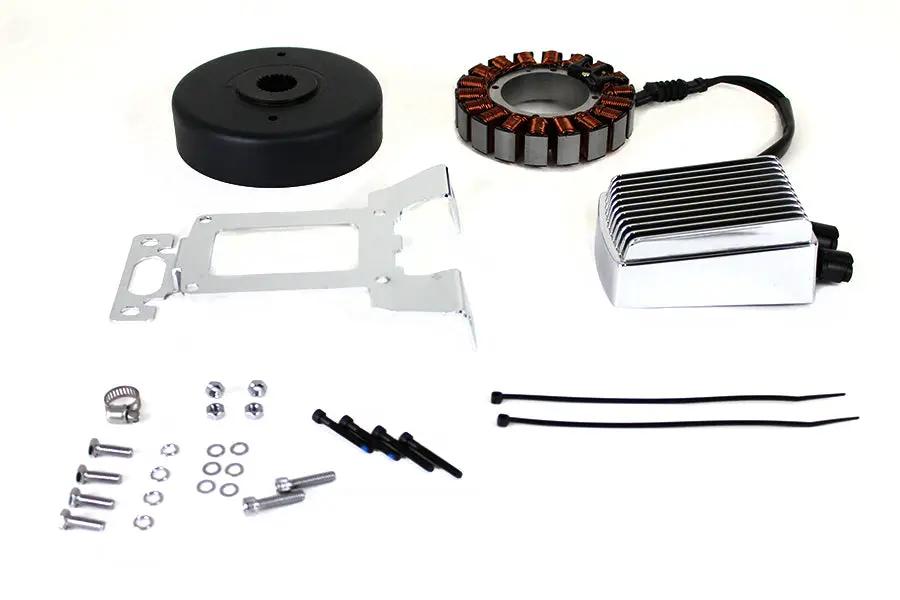 Volt Tech Alternator Charging System Kit 54 Amp Chrome for Harley Davidson FLT and FLHX Models by Volt Tech