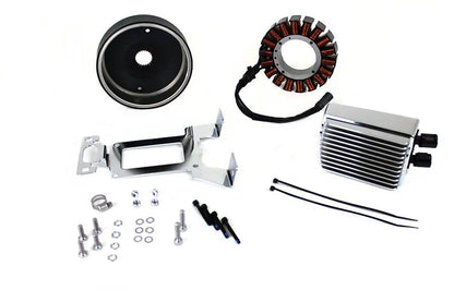 Volt Tech Alternator Charging System Kit 54 Amp Chrome for Harley Davidson FLT and FLHX Models by Volt Tech