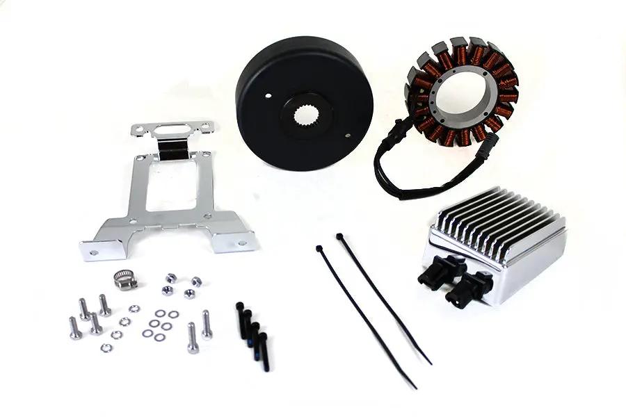 Volt Tech Alternator Charging System Kit 54 Amp Chrome for Harley Davidson FLT and FLHX Models by Volt Tech