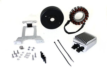 Volt Tech Alternator Charging System Kit 54 Amp Chrome for Harley Davidson FLT and FLHX Models by Volt Tech