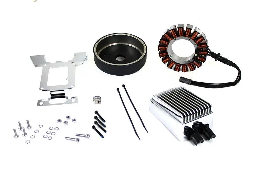 Volt Tech Alternator Charging System Kit 54 Amp Chrome for Harley Davidson FLT and FLHX Models by Volt Tech