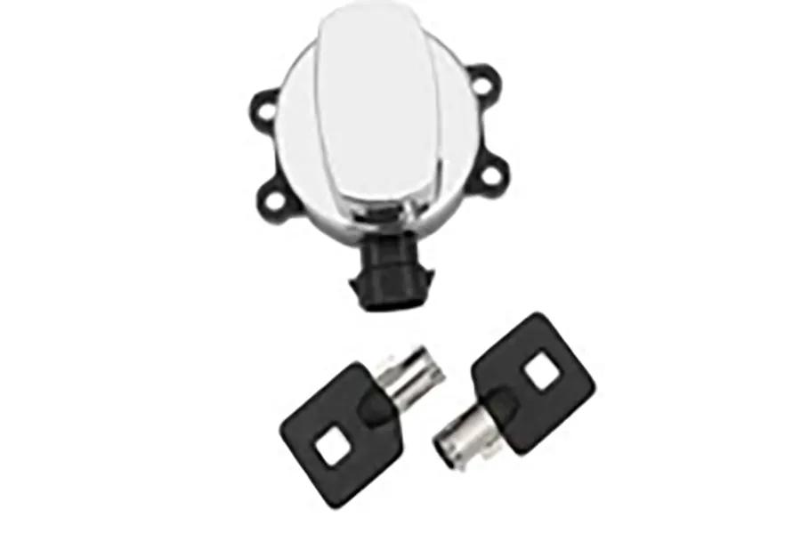Volt Tech Side Hinge Ignition Switch with Chrome Finish for Harley Davidson FLS and FLST Models - Part #78407 by Volt Tech
