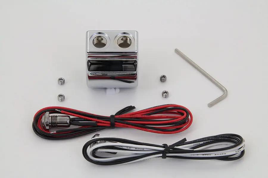 Volt Tech Chrome Dual Handlebar Button Switch Kit - Part 371032 by Volt Tech