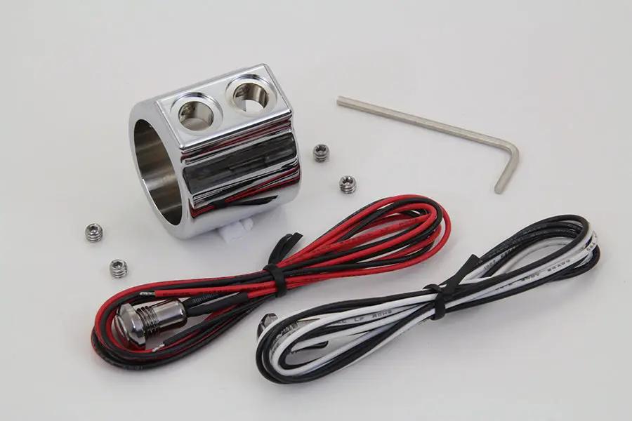 Volt Tech Chrome Dual Handlebar Button Switch Kit - Part 371032 by Volt Tech