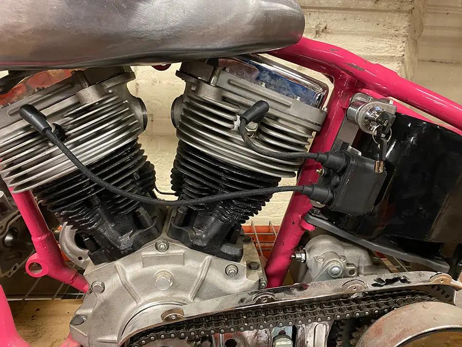 V-Twin Big Twin Coil Mount with Switch Bracket Raw for Harley Davidson FL (1948-1957) by V-Twin