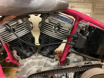 V-Twin Big Twin Coil Mount with Switch Bracket Raw for Harley Davidson FL (1948-1957) by V-Twin