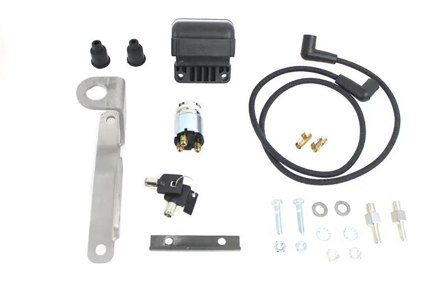V-Twin Big Twin Coil Mount with Switch Bracket Raw for Harley Davidson FL (1948-1957) by V-Twin
