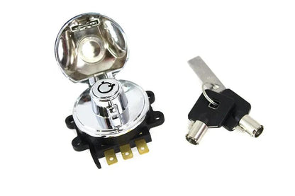V-Twin 75813D 3D Ignition Switch with Barrel Style Key for Harley Davidson FLT Models by V-Twin
