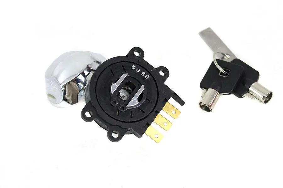 V-Twin 75813D 3D Ignition Switch with Barrel Style Key for Harley Davidson FLT Models by V-Twin