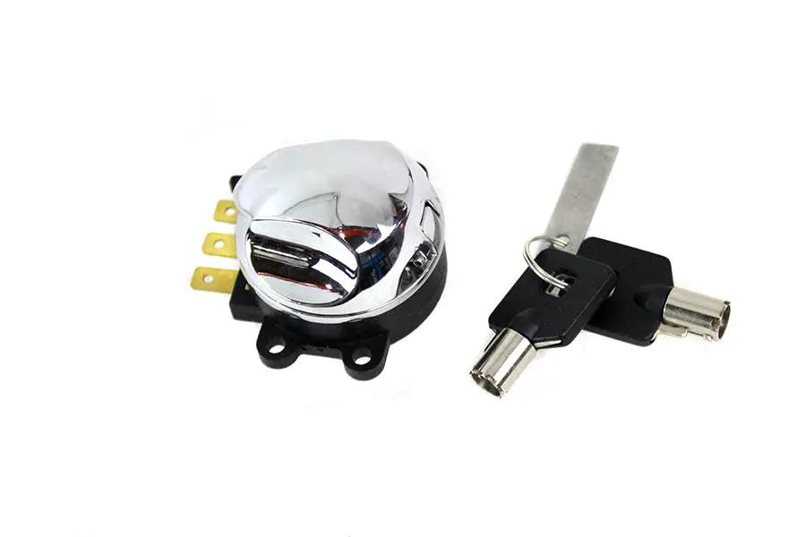 V-Twin 75813D 3D Ignition Switch with Barrel Style Key for Harley Davidson FLT Models by V-Twin