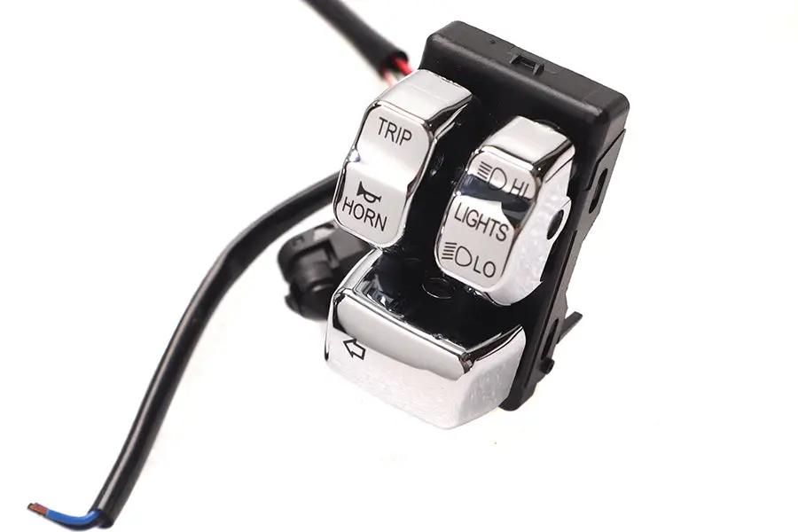 V-Twin Left Side Handlebar Control Module Chrome Part 78591 for Harley Davidson FLST & FXST by V-Twin
