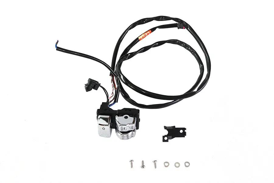 V-Twin Left Side Handlebar Control Module Chrome Part 78591 for Harley Davidson FLST & FXST by V-Twin