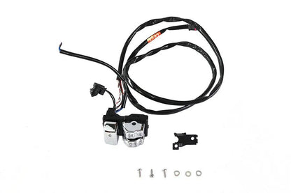 V-Twin Left Side Handlebar Control Module Chrome Part 78591 for Harley Davidson FLST & FXST by V-Twin