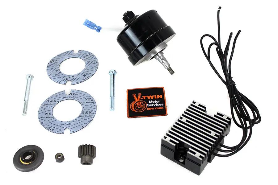 V-Twin Black 12 Volt Alternator Generator Conversion Kit for Harley Davidson XL by V-Twin