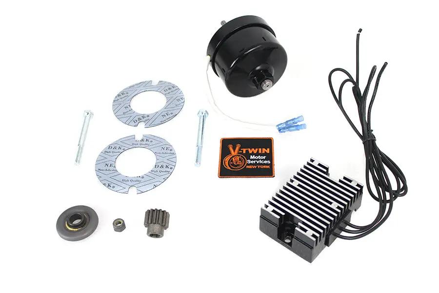 V-Twin Black 12 Volt Alternator Generator Conversion Kit for Harley Davidson XL by V-Twin