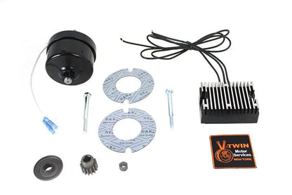 V-Twin Black 12 Volt Alternator Generator Conversion Kit for Harley Davidson XL by V-Twin