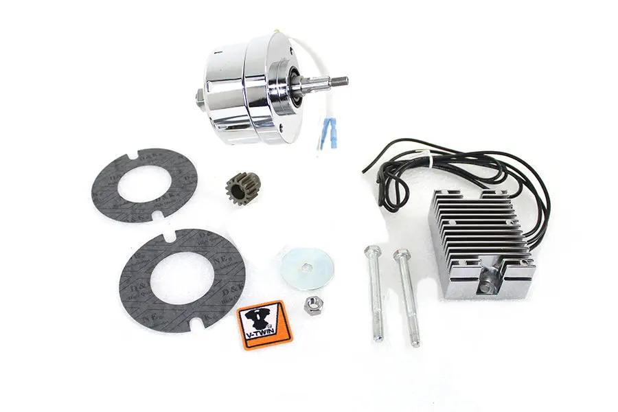 V-Twin Chrome 12 Volt Alternator Generator Conversion Kit for Harley Davidson XL (1971-1980) by V-Twin