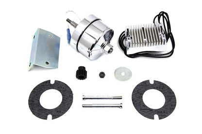 V-Twin Chrome 12 Volt Alternator Generator Conversion Kit for Harley Davidson FL Models by V-Twin