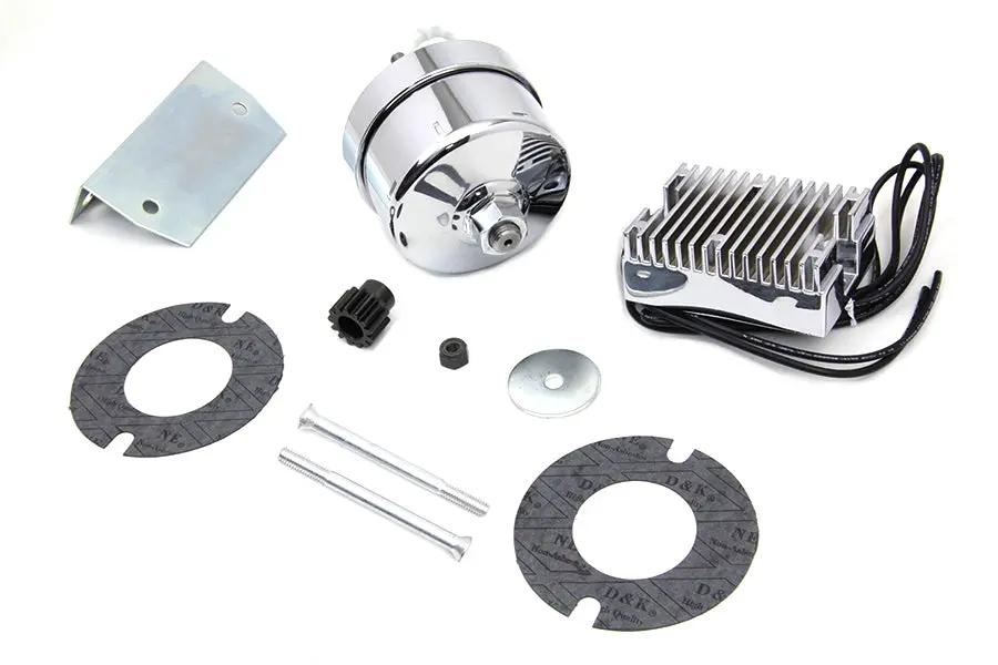 V-Twin Chrome 12 Volt Alternator Generator Conversion Kit for Harley Davidson FL Models by V-Twin