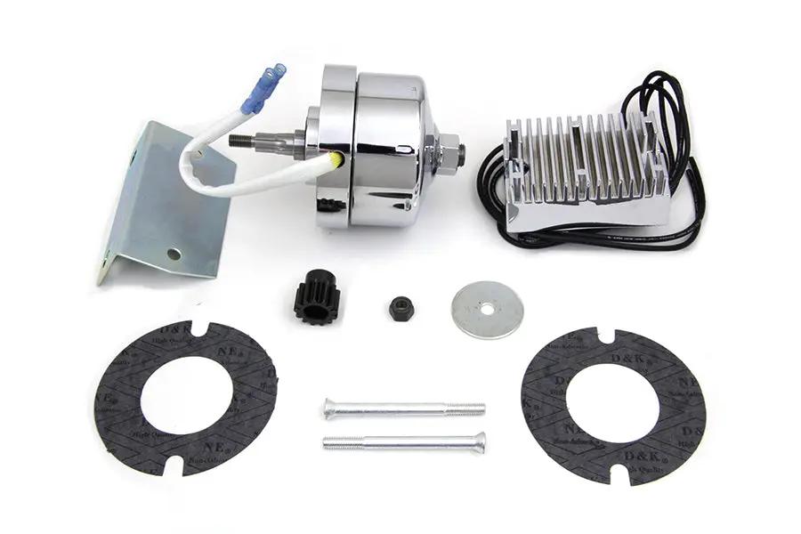 V-Twin Chrome 12 Volt Alternator Generator Conversion Kit for Harley Davidson FL Models by V-Twin