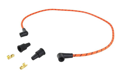 Volt Tech 7mm Braided Spark Plug Wire - 37 Inch Length, Black and Orange by Volt Tech