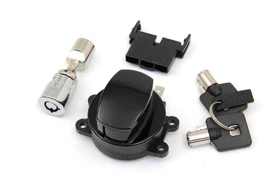 Volt Tech Hinge Ignition Switch in Gloss Black for Harley Davidson FXDWG & FXST by Volt Tech