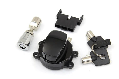 Volt Tech Hinge Ignition Switch in Gloss Black for Harley Davidson FXDWG & FXST by Volt Tech