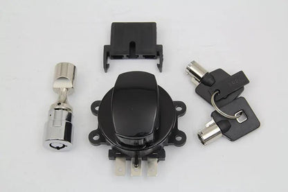 Volt Tech Hinge Ignition Switch in Gloss Black for Harley Davidson FXDWG & FXST by Volt Tech